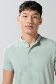 Camiseta polo unicolor manga corta con cuello nerú