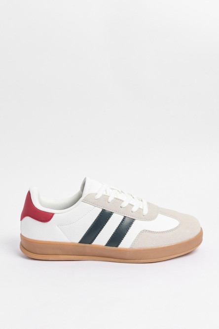 Tenis unicolores casuales con suelas planas gruesas