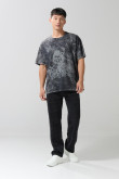 Camiseta oversize unicolor manga corta tie dye de Green Day