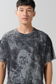 Camiseta oversize unicolor manga corta tie dye de Green Day