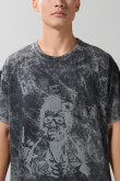 Camiseta oversize unicolor manga corta tie dye de Green Day