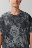 Camiseta oversize unicolor manga corta tie dye de Green Day
