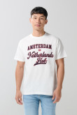 Camiseta manga corta unicolor para hombre.