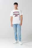 Camiseta manga corta unicolor para hombre.