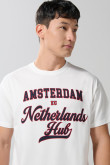 Camiseta manga corta unicolor para hombre.