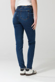 Jean jegging tiro súper alto azul oscuro con rotos