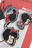 Set X 3 de pines Mafalda.