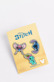 Set de pines unicolores X3 metálicos de Lilo & Stitch