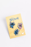 Set X3 de pines unicolores metálicos de Lilo & Stitch