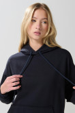 Buzo capota femenino oversize unicolor
