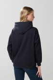 Buzo capota femenino oversize unicolor
