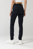 Jean súper tiro alto jegging azul intenso con fit ceñido