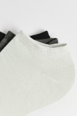 Paquete de medias X3 tobilleras unicolores texturizadas