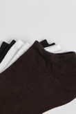 Paquete de medias tobilleras X5 con texturas unicolores