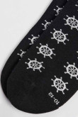 Medias azules intensas tobilleras con diseños de timón