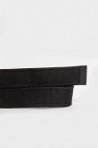 Cinturón tipo reata negro con doble hebilla metálica
