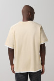 Camiseta unicolor manga corta con contrastes oversize