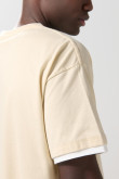 Camiseta unicolor manga corta con contrastes oversize