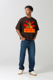 Camiseta de Karate Kid unicolor oversize cuello redondo