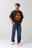 Camiseta de Karate Kid oversize unicolor con manga corta