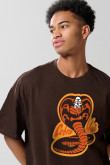Camiseta de Karate Kid oversize unicolor con manga corta