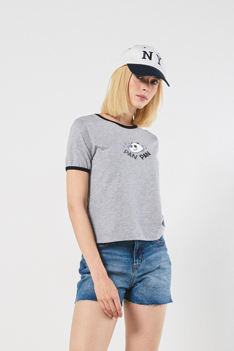 Camiseta de contrastes femenina de osos escandalosos