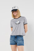Camiseta de contrastes femenina de osos escandalosos