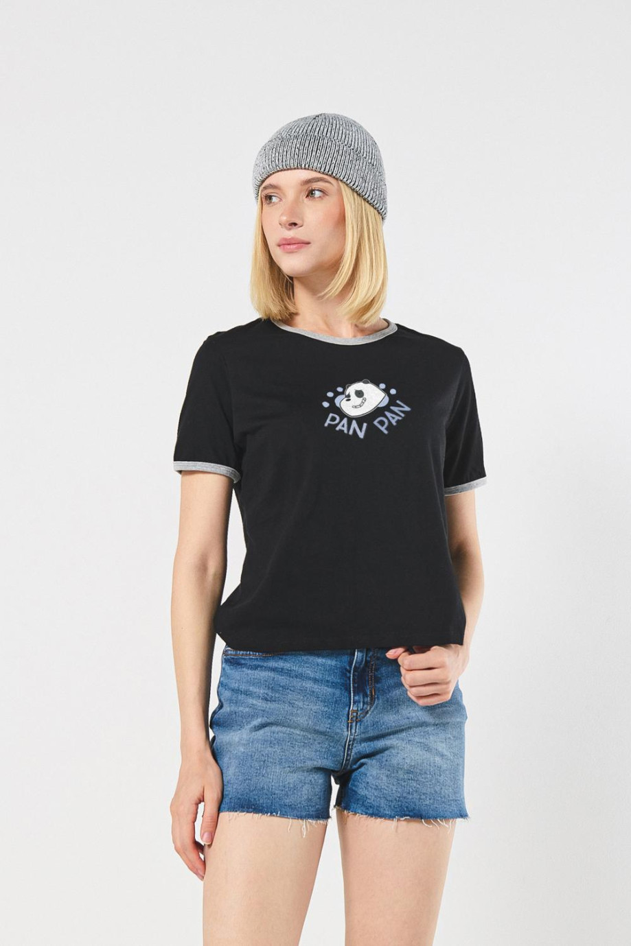 Camiseta de contrastes femenina de osos escandalosos