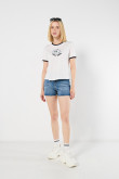 Camiseta de contrastes femenina de osos escandalosos