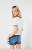 Camiseta de contrastes femenina de osos escandalosos