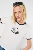 Camiseta de contrastes femenina de osos escandalosos