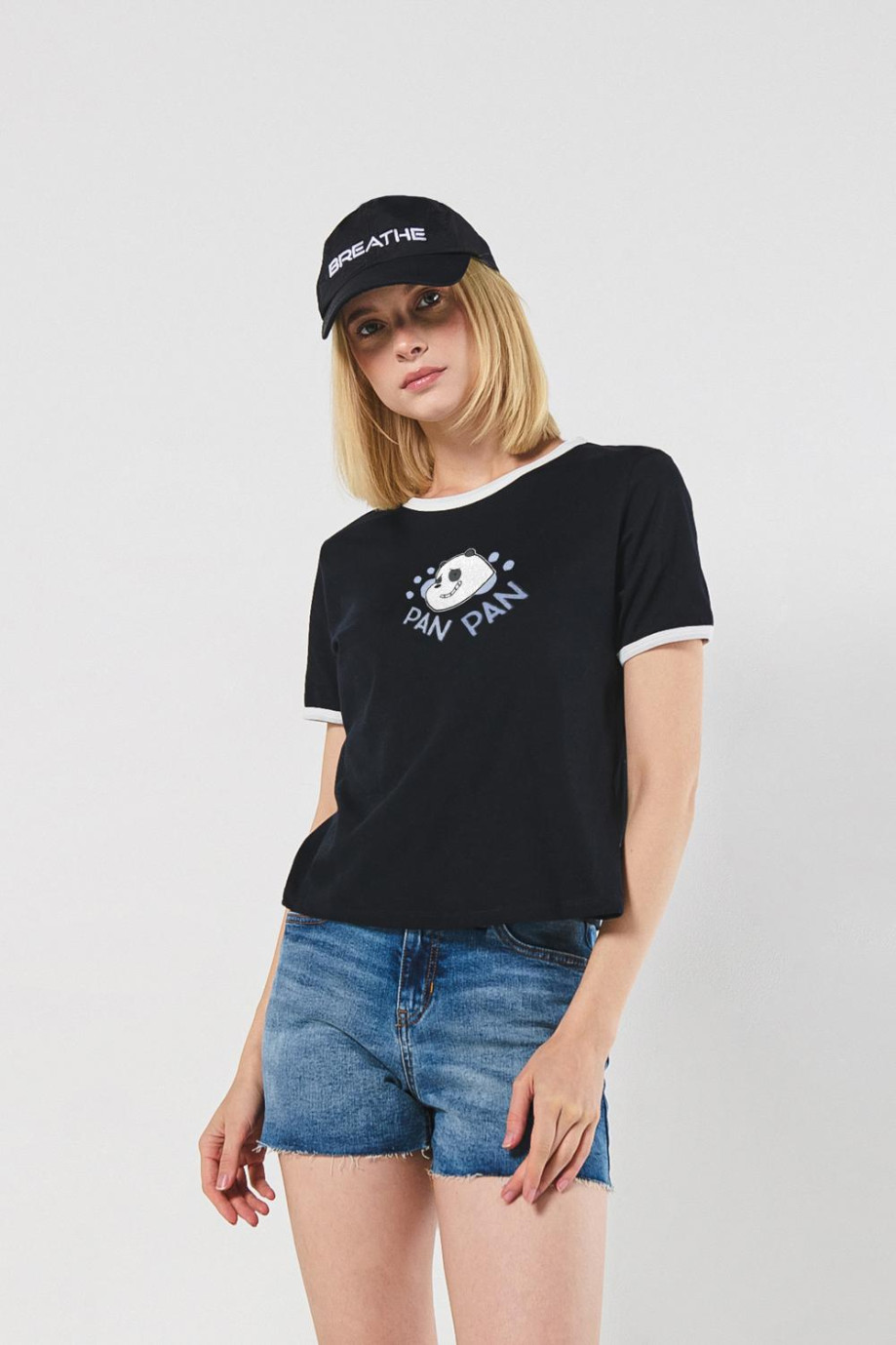 Camiseta de contrastes femenina de osos escandalosos