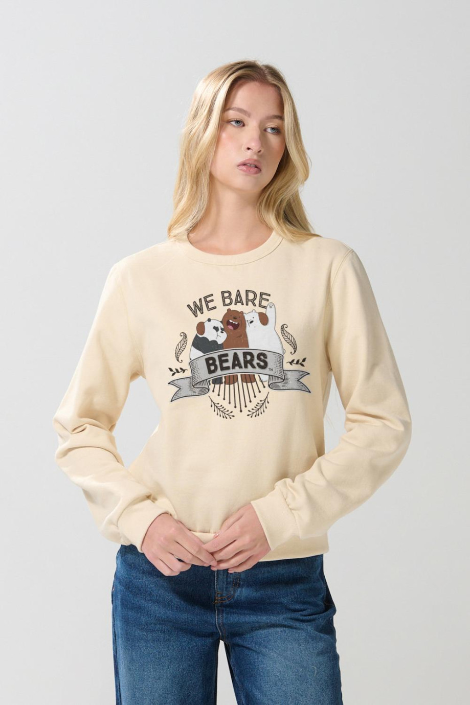 Sueter cuello redondo con estampado de Osos escandalosos.
