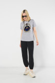 Camiseta unicolor para mujer manga corta estampada en frente de la Reina Malvada