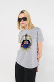 Camiseta unicolor para mujer manga corta estampada en frente de la Reina Malvada