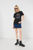 Camiseta unicolor para mujer manga corta estampada en frente de la Reina Malvada