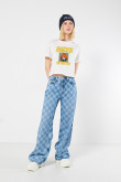 Camiseta crop top manga corta de Looney tunes