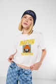 Camiseta crop top manga corta de Looney tunes