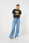 Camiseta crop top manga corta de Looney tunes