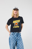 Camiseta crop top manga corta de Looney tunes