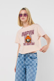 Camiseta crop top manga corta de Looney tunes
