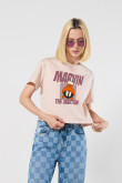 Camiseta crop top manga corta de Looney tunes