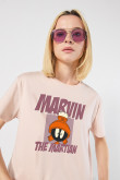 Camiseta crop top manga corta de Looney tunes