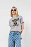 Camiseta crop top manga corta de Looney tunes