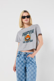 Camiseta crop top manga corta de Looney tunes