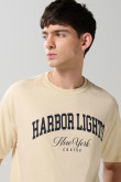 Camiseta manga corta unicolor con para hombre cuello redondo básica.