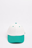 Cachucha crema college beisbolera con visera en contraste