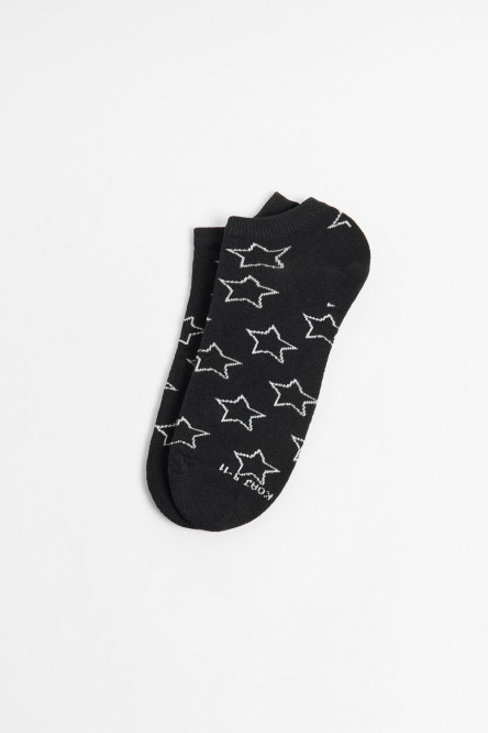 Medias azules tobilleras con diseños de estrellas