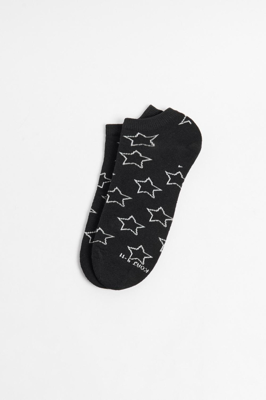 Medias azules tobilleras con diseños de estrellas