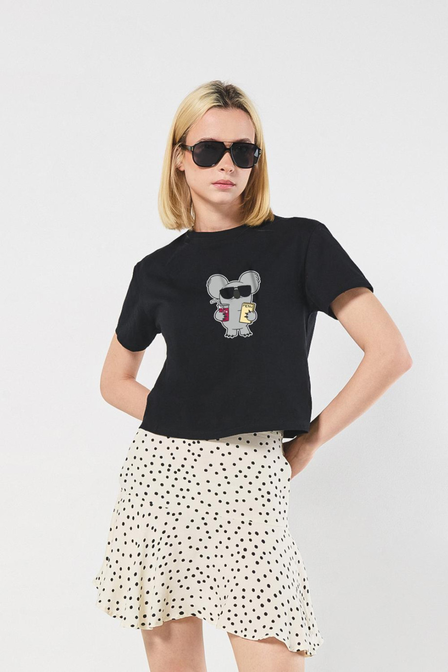 Camiseta crop top manga corta de Osos escandalosos